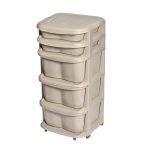 Chest of drawers UNA 5 mocha