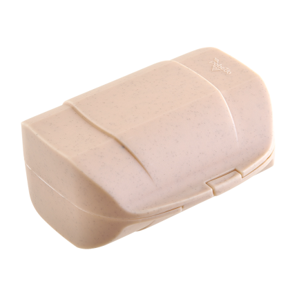 Travel soap box sprinkled beige