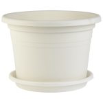 Cylinder pot 400 white