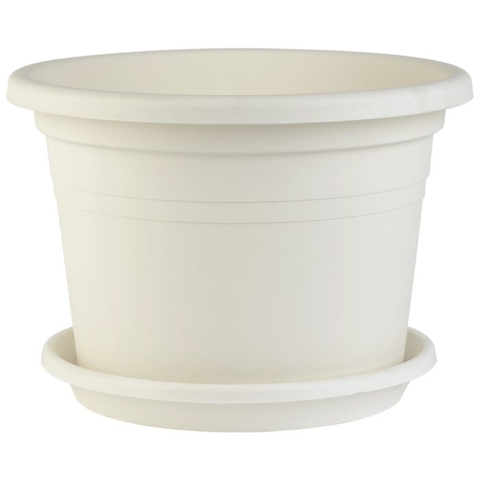 Cylinder pot 400 white